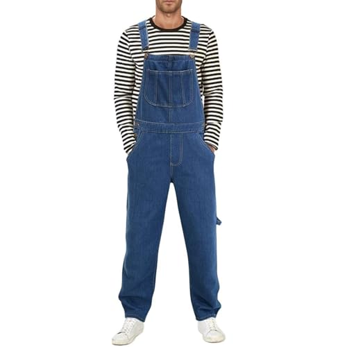 Salopette pour hommes en denim idéale pour le camping et le streetwear