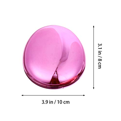EXCEART Mini Estojo Portátil para Lentes de Contato de Viagem Revestido Com Prata Rosado Rosa Recipi