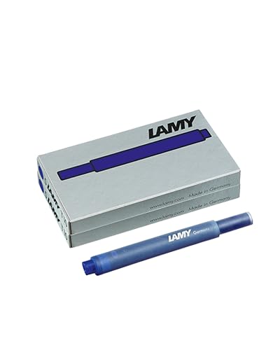 LAMY Lot de 2 cartouches d'encre T10 avec grand stock d'encre – Convient pour tous les modèles de stylo plume Lamy – Contenu : 1,25 ml par cartouche – 5...