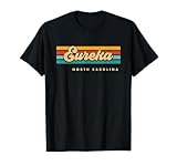 Vintage Sunset Stripes Eureka, North Carolina T-Shirt