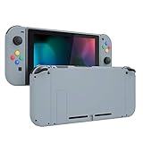 Picture of eXtremeRate DIY Replacement Shell Buttons for Nintendo Switch, New Hope Gray Back Plate for Switch Console, Housing Case with Colorful Buttons for Joycon Handheld Controller [Only Shell, NO Console]