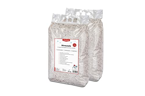 Streusalz 2x 15 kg Sack Effektiv und Schnell Tellerstreuer geeignet Grobkörnig Hochwertiges Auftausalz