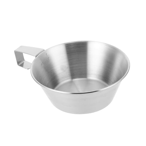 COLLBATH Portable Camping Bowl Set with Bowl Cup Unbreakable Stainless Steel Random Style