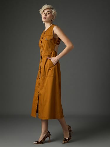 Image of Sassafras Women Waist Cut-Out Midi Dress