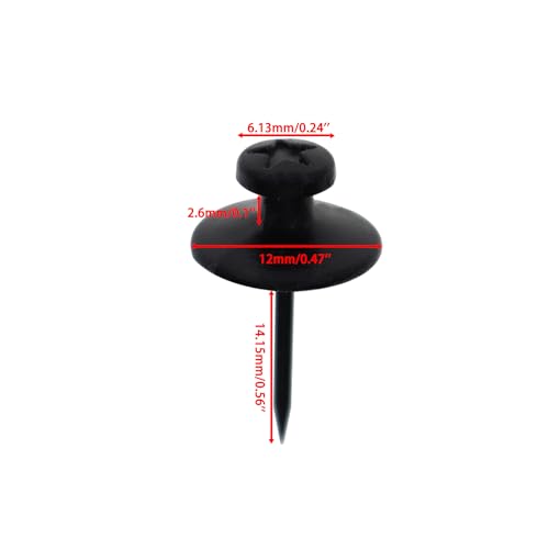 Image of Double Headed Picture Hangers Nails,TTZEZE Zinc Alloy Small Head Hanging Nail,Decorative Nail Push Pins,Small Head Hanging Photo Hook Thumb Tacks Black 30PCS