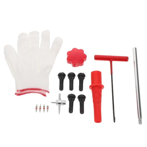 Cabilock 1 Set Tire Valve Stem Repair Kit Durable Valve Core Remover Tool for Cars Trucks and Bikes for Instant Tire Fixing and Maintenance