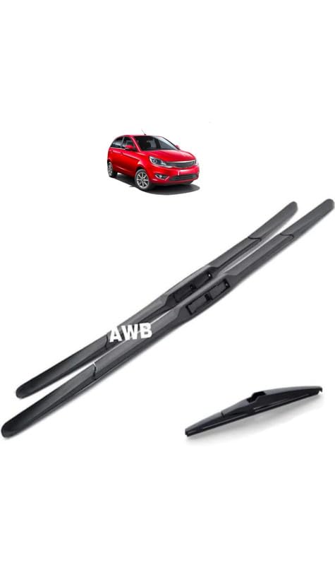 Image of AWB Hybrid Wiper Blades Front & Rear Compatible with Tata Bolt (pack of 3)