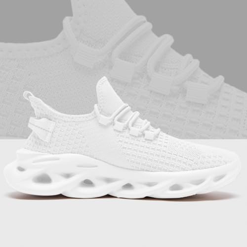 Image of Mens Running Shoes Gym Slip on Sneakers Non Slip Walking Tennis Sports Work Athletic Workout Casual Lightweight Breathable Fashion