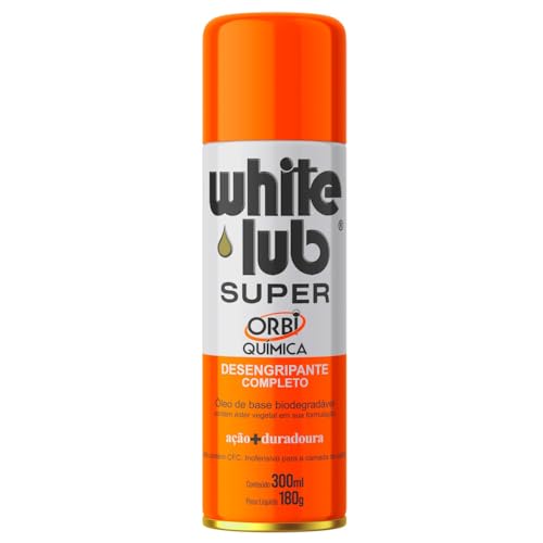 White Lub Óleo Protetivo Desengripante 300ml-180gr P/Carros Motos Casa Escritório Indústria Oficina