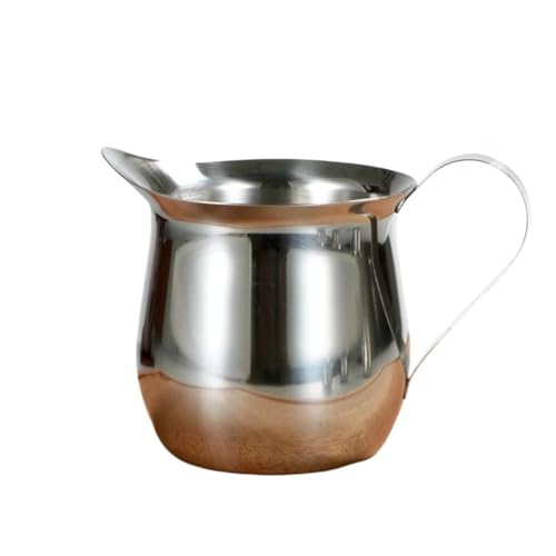 ZFIHAV Jarra para Espumar Leche Taza de café expreso de Acero Inoxidable, Espumador de Leche, Taza de café, Crema de Capuchino, Taza de Espuma de Leche, Jarra Termo Latte Art, 2 uds.(90ML)