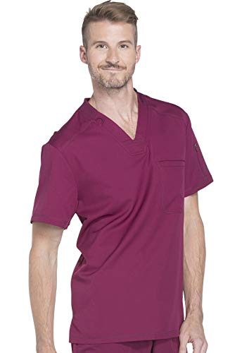 Image of Dickies Dynamix Scrubs for Men Athletic-Inspired V-Neck Chest Pocket Scrub Top with Four-Way Stretch & Moisture Wicking DK610