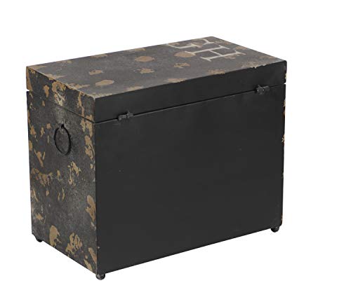 Deco 79 Metal Live Love Laugh Box With Hinged Lid, Set Of 3 16", 12", 9"W, Multi Colored #TOP7