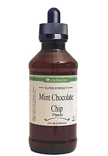 Lorann Mint Chocolate Chip Flavor, 4 Ounce Bottle With A Threaded Glass Dropper #TOP27