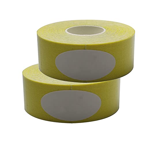 LTLCLZ 2Rolls Kinesiology Tape Athletic Recovery Elastic Tape Muscle Self Adhesive Bandage Support for Gym Fitness Bandage Type,Yellow,2.5CM