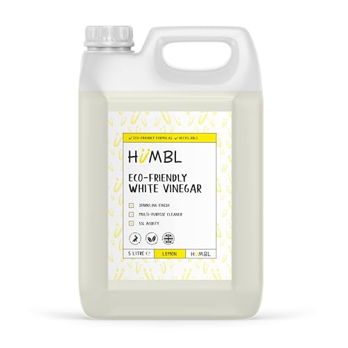 Humbl - Limpiador natural de vinagre blanco con aroma a limón siciliano, limpiador multisuperficie y multiusos, removedor de cal, suavizante de ropa y más, 100% vegano, 5 litros