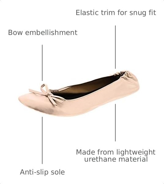 Image of Foldable Ballet Flats - Women's Portable Ballerina Roll up Shoes