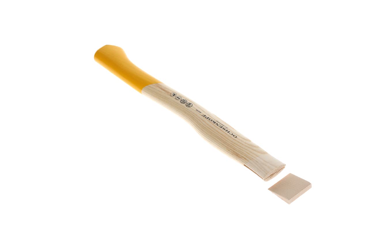 OCHSENKOPF Manico di Ricambio per Zappino Tiratronchi Ascia Forestale, Manico in Frassino, 380 mm, 205 g, a Forma di Piede di Porco, Utensile Forestale, OX E-78 E-0380