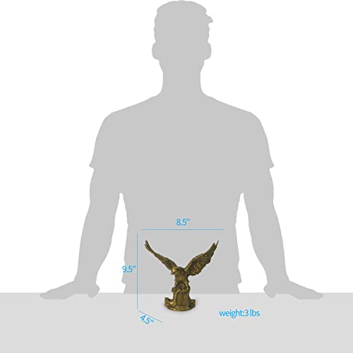 Dreamseden Bronze Bald Eagle Statue, 9.5’’ Tall Honor Eagle American Pride Patriotic Decor, Decorative Bald Eagle Figurine For Home Office Table Shelf Gifts For Men #TOP4