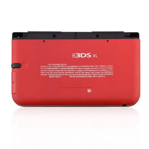 Image of Full Housing Case, Cover Shell Repair Parts Complete Fix Replacement Kit for 3DS XL(red)