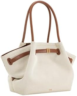 JW PEI Women's Hana Medium Faux Suede Tote Bag - Brown Canvas - 5
