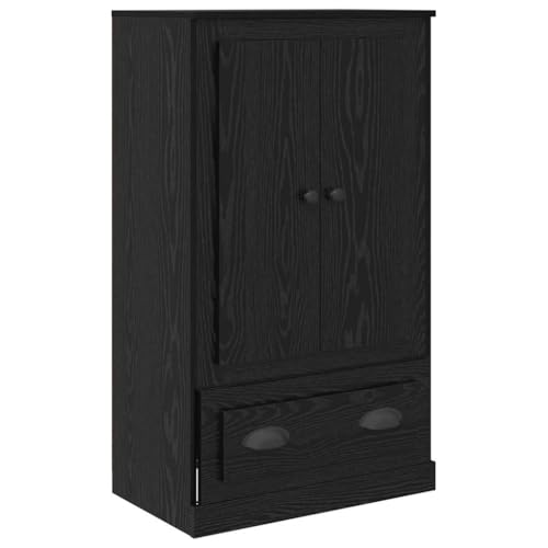 Aparador de roble negro de 3 piezas cómoda moderna de salón 8
