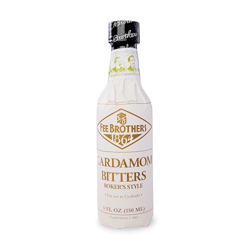 Fee Brothers Cardamom Cocktail Bitters - Aromatic Cocktail Mixer & Concentrated Flavoring, Gluten Free, Vegan-Friendly, 5 fl oz