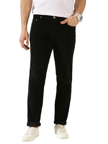 Image of Thomas Scott Men Mid Rise Slim Fit Corduroy Chino Pants