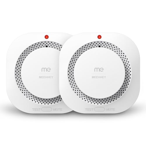 Smoke Alarms for Home Smoke Alarm with 10 Years Life Optical Fire Alarms for Home with LED Indicator and 80dB Audible Smoke Detector Supplied with Fixing Kit Fully Certified 2 Pack