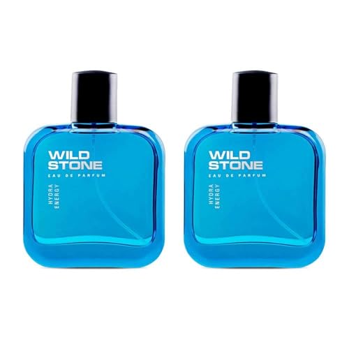 Wild Stone Hydra Energy Premium Eau De Parfum For Men,Pack Of 2 (100Ml Each)|Long Lasting Perfume|Luxury Perfume For Men|Gift For Husband,Boyfriend