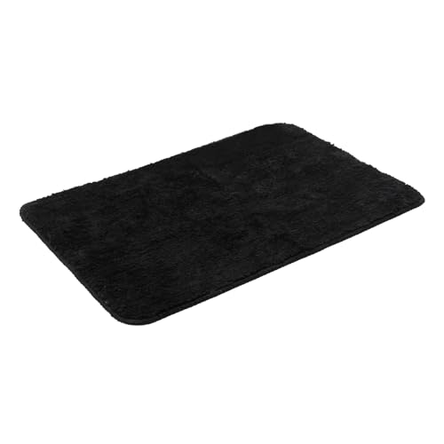 CHUENKUK 3 Stück Badezimmerteppich Set, 40 x 60 cm und 50 x 80 cm Schwarz Badematte, Badteppich Teppiche für Badezimmer – Bild 6