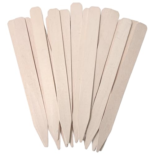100% Natural Wood Plant Markers - 10 Inches Tall - for Field and Garden Use - Eco-Friendly & Sustainable Plant Identification - Made in USA - (Pack of 25)