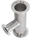 1pcs 3 Way Tee Reducer Vacuum Fittings - ISO-KF Flange Size NW-50 to NW-25, for Food and Health Industries(KF50 to KF25)