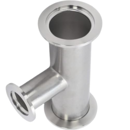 1pcs 3 Way Tee Reducer Vacuum Fittings - ISO-KF Flange Size NW-50 to NW-25, for Food and Health Industries(KF50 to KF25)