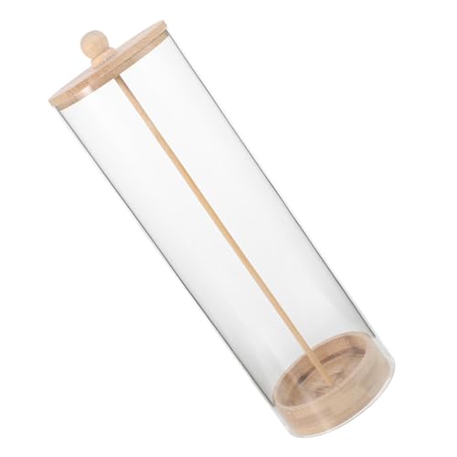 OSALADI Elegant Wooden Straw Holder Counter Straw Dispenser Kitchen Storage Rack