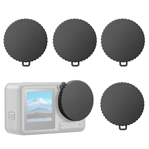 DIFLAX 4 Pezzi Copriobiettivo, Protezione Obiettivo, Coperchio Obiettivo, Accessori Fotocamera, Schutz für Kamerlinsen, Previene Graffi e Polvere, Pratico Accessorio per Fotocamere