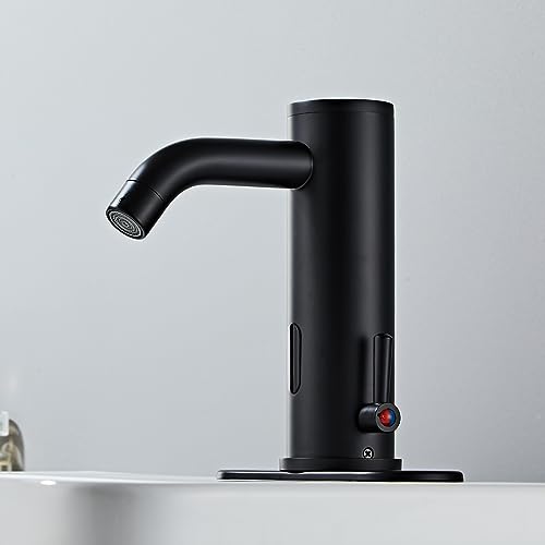 Grifo con sensor de movimiento para lavabo con barra de temperatura lateral 3