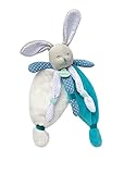 100% Polyester Baby Nat\' - Doudou Lapin - Idée Cadeau Bébé - Bleu - Lapin Poupi - BN0415