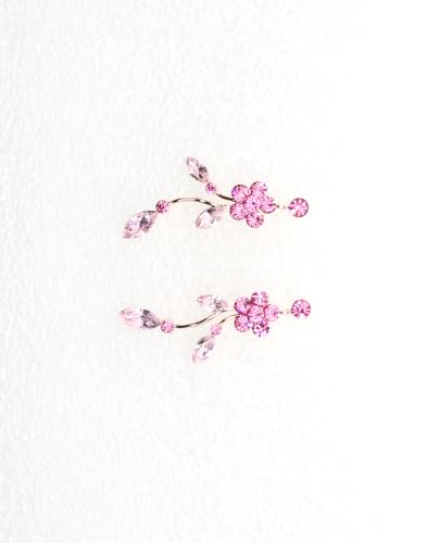 Image of Faship Gorgeous Rhinestone Crystal Floral Necklace Earrings Set