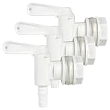 FERRODAY 3 Pack Bucket Spigot for 5 Gallon Bucket Spigot Bottling Bucket Plastic Spigot Bottling Spout Fermenting Spigot Homebrew Wine Making Supplies and Equipment 0.4' Barb Spout Spigot for Bucket