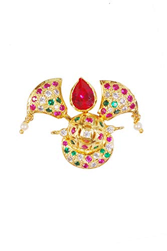 SSASSA Silver Gold Plating Jadaav Kulhe for Thakorji Shringar - Multi-Colour (3.40 cm)
