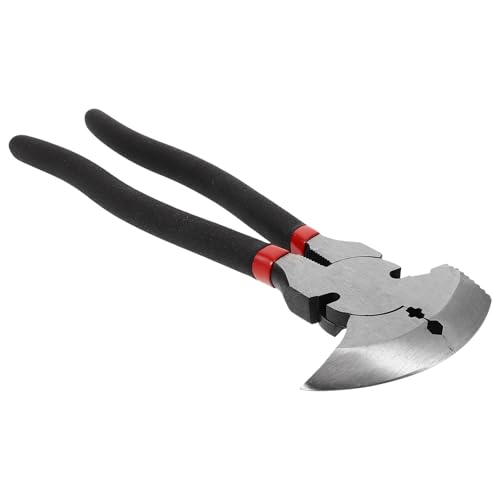 Vaguelly Alicates de Garra Multifuncionales 27 CM Rojo y Negro Cortapernos de Alta Resistencia para Cercas Sacaclavos y Cortaalambres Profesionales para Bricolaje y Campo