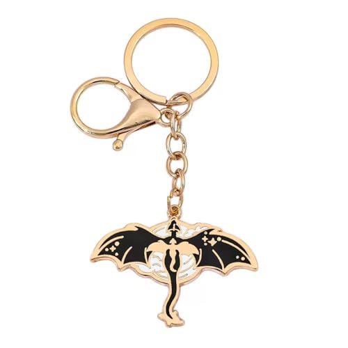 Llavero Dragón Negro Dorado para Mujer Hombre, Llavero Original