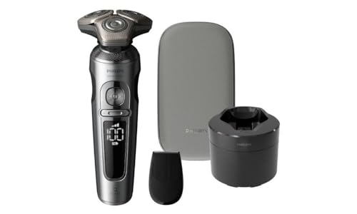 Philips Shaver S9000 Prestige Electric Wet and Dry Shaver, Bright
