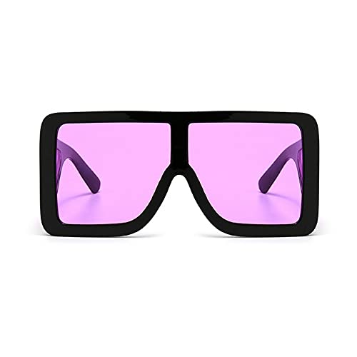 Oversize Square Shield Sunglasses for Men and Women, Vintage Flat Top One-piece Mirror Big Frame Mask Full Frame Goggle2