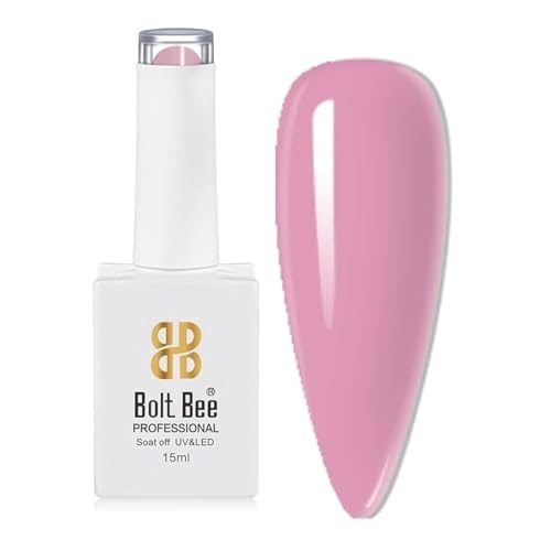 Image of Bolt Bee Pink Color Gel Nail Polish Soak Off UV Gel DIY at Home Manicure Salon Nail Art (12, 15ml)