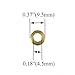 Hahiyo 14mm Diameter Mirror Screws Brushed Stainless Steel Solid Easy Install Brass Washer Decorative Caps Fasteners Nails 10 Pairs for Bathroom Mirrors Panels Kitchen Ceiling Arts Crafts