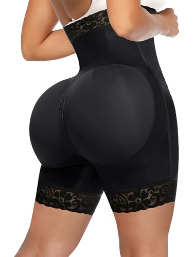 YIANNA Tummy Control Shapewear for Women Strapless Fajas Colombianas Body Shaper Shorts Butt Lifter with Zipper Crotch2