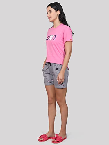 Image of Evolove Women Night Suit Set /Top Short Set