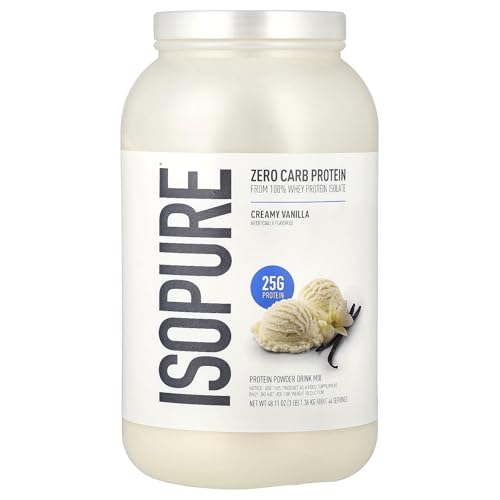Isopure Zero Carb Protein Powder, 100% Whey Protein Isolate, Flav...