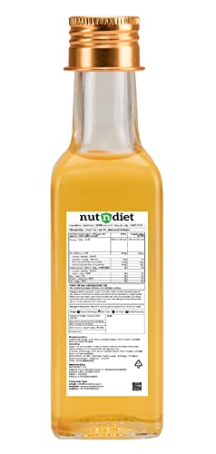Image of nutndiet Cold Pressed Walnut Oil 100ml Glass Bottle | Pure & Natural Edible Akhrot Ka Tel | Rich in Omega-3 & Antioxidants | Ideal for thyroid massage, Face Skin & Hair Care